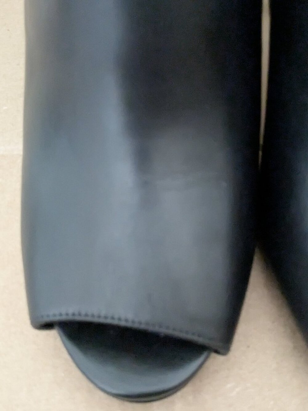 Michael Kors Lawson Booties Women:s High Heel Open Toe Black Leather Sz 11 $165 - Picture 5 of 14